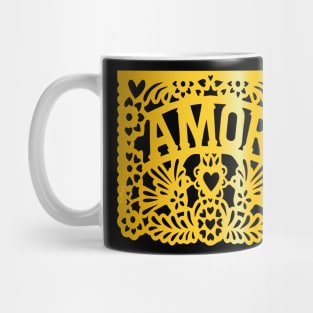 Yellow AMOR mexican deco Mug